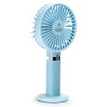 S8 Portable Mute Handheld Desktop Electric Fan, with 3 Speed Control (Sky Blue)