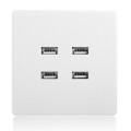 5V 3.1A 4 Ports USB Wall Charger Adapter Dock Station Socket Power Panel, 36V input