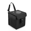 FUNADD Portable Folding Car Back Seat Hook Garbage Can Car Storage Box (Black)