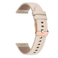 For Garmin Forerunner 265S / 255S / Venu 2S 18mm Rose Gold Buckle Genuine Leather Watch Band (Aprico