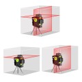 902CR 2360 Degrees Laser Level Walls and Floors 8 Line Red Beam IP54 Water / Dust proof(Re