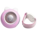 LORDNINO SBF003 3W USB Charging Portable Electric Fan with Magnetic Wristband, 3 Speed Control (Pink
