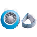 LORDNINO SBF003 3W USB Charging Portable Electric Fan with Magnetic Wristband, 3 Speed Control (Blue