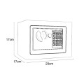17E Home Mini Electronic Security Lock Box Wall Cabinet Safety Box without Coin-operated Function(Pi