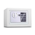 17E Home Mini Electronic Security Lock Box Wall Cabinet Safety Box without Coin-operated Function(Wh