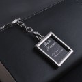 10 PCS Mini Photo Frame Couple Metal Keychains Key Rings, Rectangle Shape