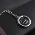 10 PCS Mini Photo Frame Couple Metal Keychains Key Rings, Round Shape