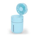 T9 Portable Adjustable USB Charging Desktop Humidifying Fan with 3 Speed Control (Blue)