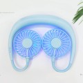 Creative Mini Hanging Neck Type Fan Outdoor LED Fan (Blue)