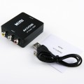 HOWEI HW-2105 Mini AV CVBS/L+R Audio to HDMI Converter Adapter, Support Scaler 1080P (Black)