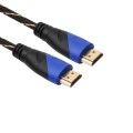 5m HDMI 1.4 Version 1080P Woven Net Line Blue Black Head HDMI Male to HDMI Male Audio Video Connecto