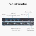 AIMOS AM-KVM201 18 Gbps HDMI 2.0 4 In 1 Out HDMI KVM Switcher USB Sharer