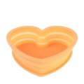 Heart Shape Style Scalable Silicone Storage Box For Vehicle And House(Orange)