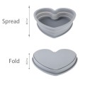 Heart Shape Style Scalable Silicone Storage Box For Vehicle And House(Grey)