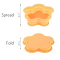 Flower Shape Style Scalable Silicone Storage Box For Vehicle And House(Orange)