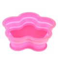 Flower Shape Style Scalable Silicone Storage Box For Vehicle And House(Pink)