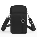 HAWEEL Mini Crossbody Vertical Zipper Pouch Phone Case Bag(Black)