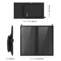 HAWEEL 12W 2 Panels Foldable Solar Panel Charger Bag with 5V / 3.1A Max Dual USB Ports, Support QC3.