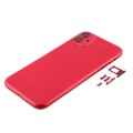 Back Housing Cover with SIM Card Tray & Side keys & Camera Lens for iPhone 11(Red)