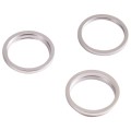 3 PCS Rear Camera Glass Lens Metal Outside Protector Hoop Ring for iPhone 13 Pro(White)