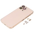 Back Housing Cover with SIM Card Tray & Side  Keys & Camera Lens for iPhone 13 Pro Max(Gold)