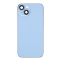 For iPhone 14 Battery Back Cover with Middle Frame / Side Keys(Blue)