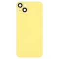 Glass Battery Back Cover with Holder for iPhone 14(Yellow)