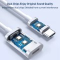 USB-C / Type-C to 8 Pin Audio Adapter Cable for iPhone 15 Series (White)