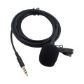 ZS0154 Recording Clip-on Collar Tie Mobile Phone Lavalier Microphone, Cable length: 2.5m (Black)