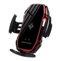 A5 10W Car Infrared Wireless Mobile Auto-sensing Charger Holder, InterfaceUSB-C / Type-C(Red)