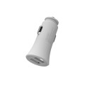 WK WP-C13 2.4A Warpath Dual USB Car Charger with USB to 8 Pin / Micro USB / Type-C Data Cable (White