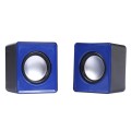 USB Mini Mobile Phone Computer Wired Speaker, Does Not Support Tuning(Blue)