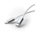 MOMAX DC29 50cm USB-C / Type-C to USB-C / Type-C 60W Braided Data Sync Charge Cable (White)