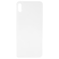 Easy Replacement Big Camera Hole Glass Back Battery Cover with Adhesive for iPhone X(White)