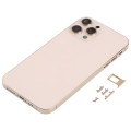 Stainless Steel Material Back Housing Cover with Appearance Imitation of iP13 Pro for iPhone XR(Gold