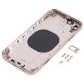 Stainless Steel Material Back Housing Cover with Appearance Imitation of iP13 Pro for iPhone XR(Gold