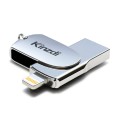Kinzdi 256GB USB 2.0 + 8 Pin Interface Metal Twister Flash U Disk (Silver)