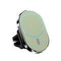 JJT-968 15W Max Output Magnetic Car Air Outlet Bracket Wireless Charger(Green)