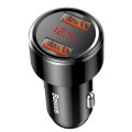 Baseus 45W Dual QC Car Digital Display Intelligent Quick Charge Charger(Black)