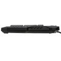 HXSJ A878 USB 104 Keys Three-colors Crack Backlight Wired Keyboard, Length: 1.75m, English Version