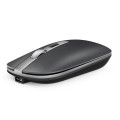HXSJ M30 Rechargeable Wireless Mouse Metal Wheel Mute 2.4G Office Mouse 500 mAh Built-in Battery(Gre