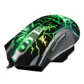 K-RAY M728 Ergonomics Design Game Backlight USB Wired Mouse(Black)