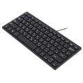 TT-A01 Ultra-thin Design Mini Wired Keyboard, Russian Version (Black)