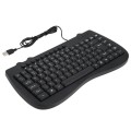 KB-301B Multimedia Notebook Mini Wired Keyboard, English Version (Black)
