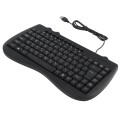 KB-301B Multimedia Notebook Mini Wired Keyboard, Arabic Version (Black)