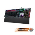 AULA F2088 108 Keys Mixed Light Mechanical Brown Switch Wired USB Gaming Keyboard with Metal Button