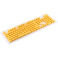 104 Keys Double Shot PBT Backlit Keycaps for Mechanical Keyboard (Yellow)