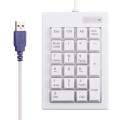 DX-21A 21-keys USB Wired Mechanical Black Shaft Mini Numeric Keyboard(White)
