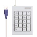 DX-18B 18-keys USB Wired Mechanical Black Shaft Mini Numeric Keyboard (White)