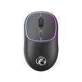 iMICE W-618 Rechargeable 4 Buttons 1600 DPI 2.4GHz Silent Wireless Mouse for Computer PC Laptop (Bla